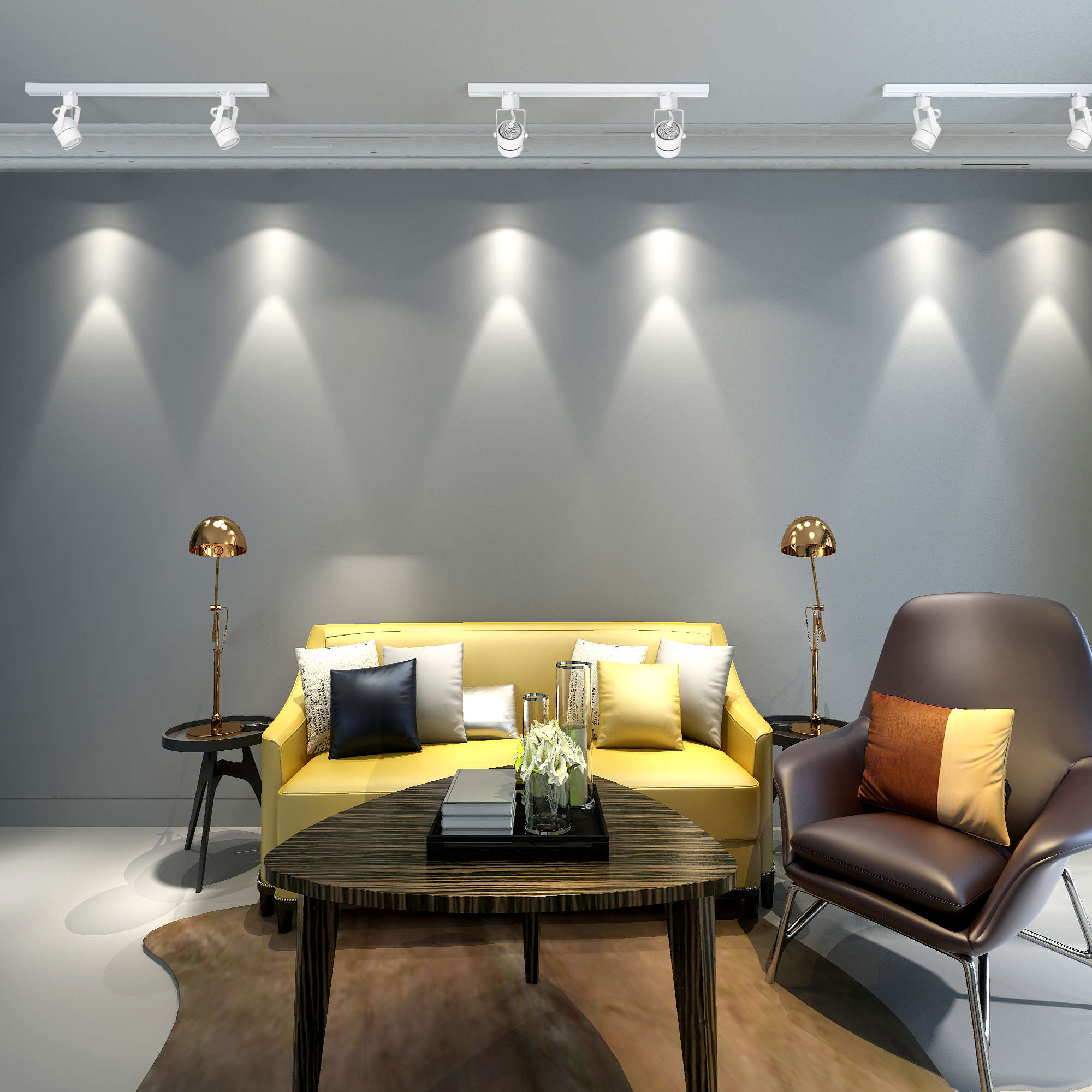 Ceiling-Mounted Gu10 Track Lights