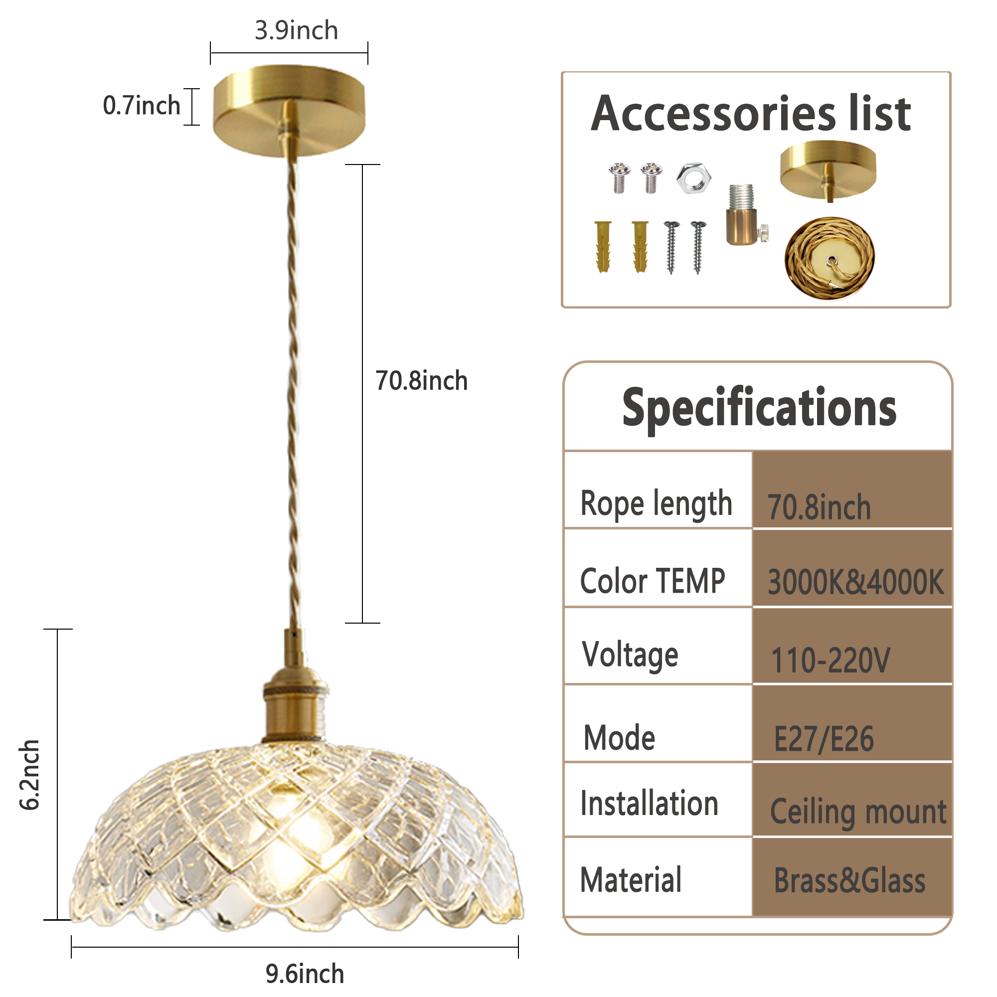 Adjustable Cord Pendant Lighting