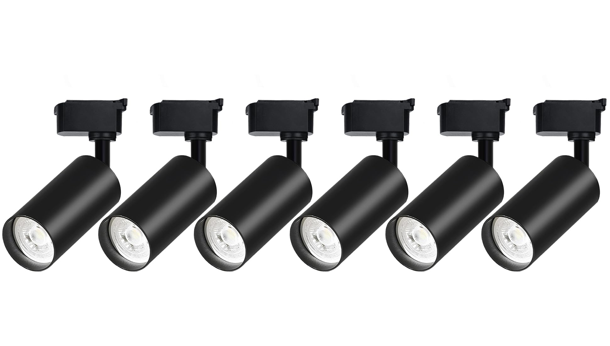 Brightened H Type Track Lighting Heads, 6PCS 3000K Warm White 20W 2400lm for Accent Lighting, Dimmable LED Track Lighting Ceiling Spotlight Fixture