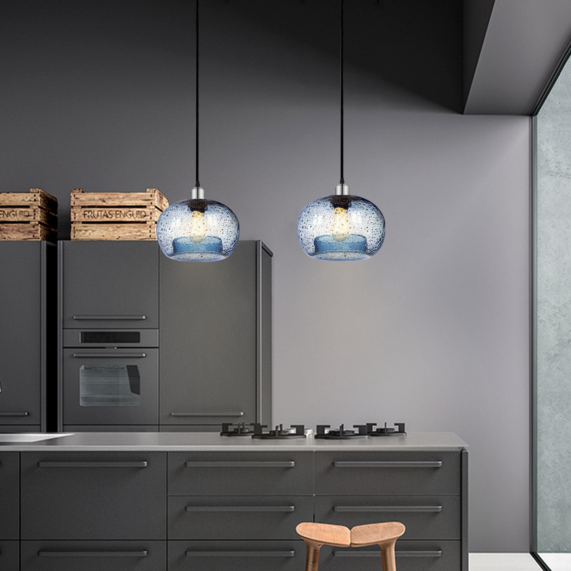 Glass Pendant Lights Used in Kitchen