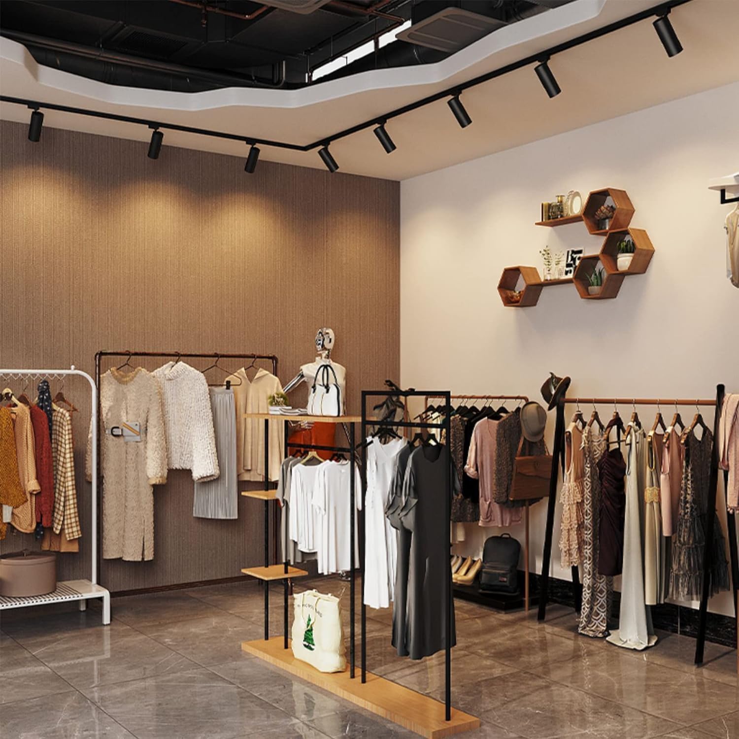 Bravsekai H Type Track Lighting Rails with Dimmer Switch Cord 2PCS 120V Single Circuit 3-Wire H Track Rail Black 9.84FT (4.92 * 2FT) Made of Aluminum and Flame Retardant PVC Strength Guarantee