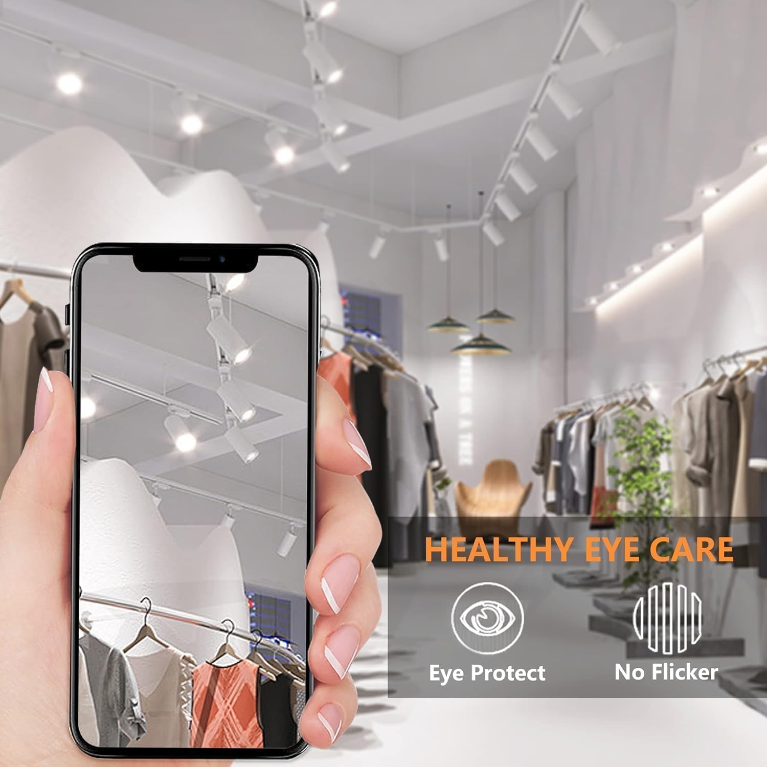 Ultra-Bright H Type Track Lighting Heads, 12PCS 6000K Cool White 20W 2400lm for Accent Lighting, Dimmable LED Track Lighting Ceiling Spotlight Fixture