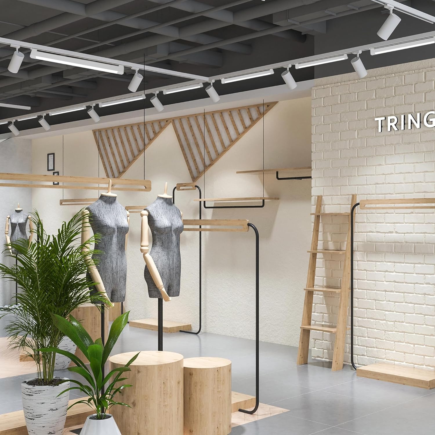 Bravsekai Aluminum Alloy Shell H Type Track Lighting Rails, 4PCS H Track Lighting Rails Kit 120V Single Circuit 3-Wire 13 FT (3.28 FT*4) with Extra I Connector Wall Anchors for H Track Lighting Heads