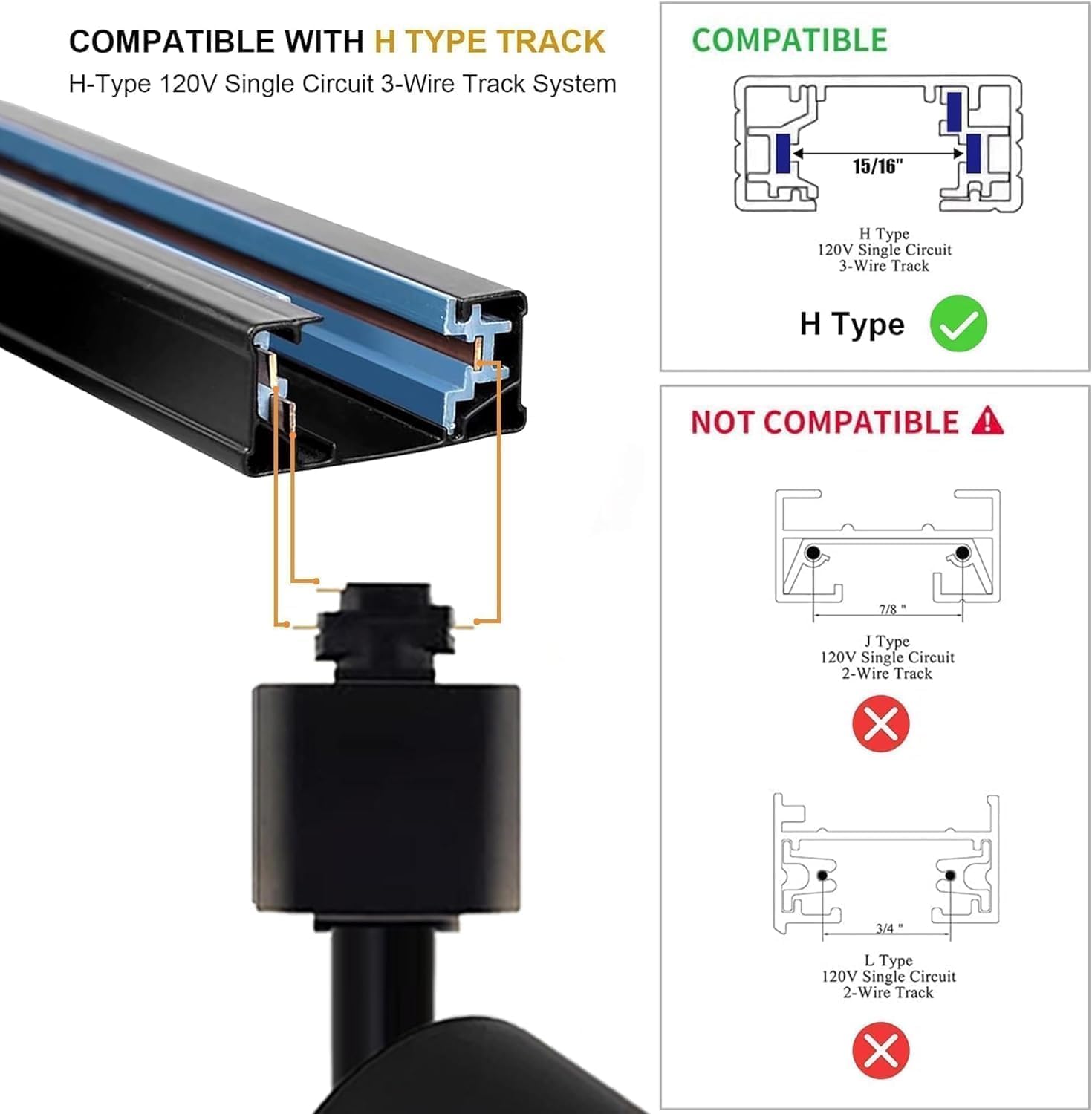 Bravsekai Plug in 3CCT Track Lighting Complete Kit with 8*3.28FT H Track Light Rails and 120V 24x10W GU10 Track Light Heads Brightness Dimmable Ceiling Spotlight Fixture for Accent Lighting