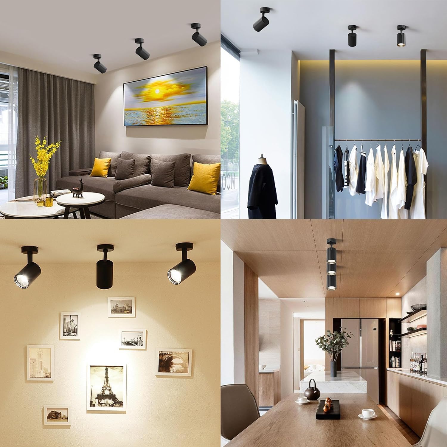 Ceiling Spot Lights, 6 Packs 6000k Cool White Extra Brightness 25W Adjustable 90 Degrees, Anti Glare Ceiling Spotlight Fixture, Flush Mount LED Ceiling Spotlight
