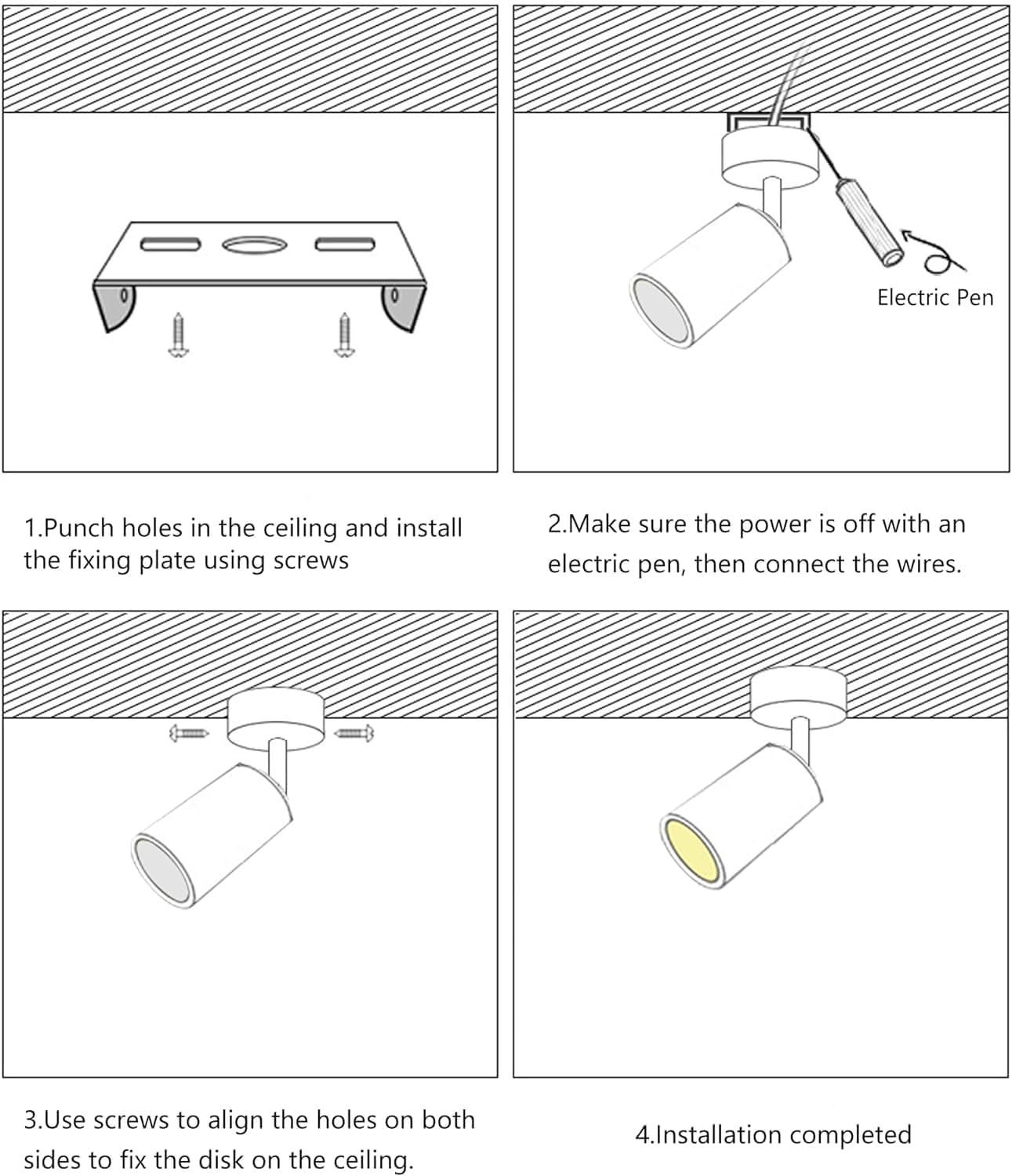 Ceiling Spot Lights, 6 Packs 6000k Cool White Extra Brightness 25W Adjustable 90 Degrees, Anti Glare Ceiling Spotlight Fixture, Flush Mount LED Ceiling Spotlight