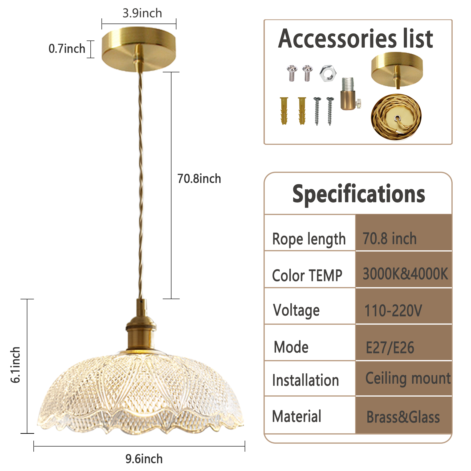 Adjustable Cord Pendant Lighting