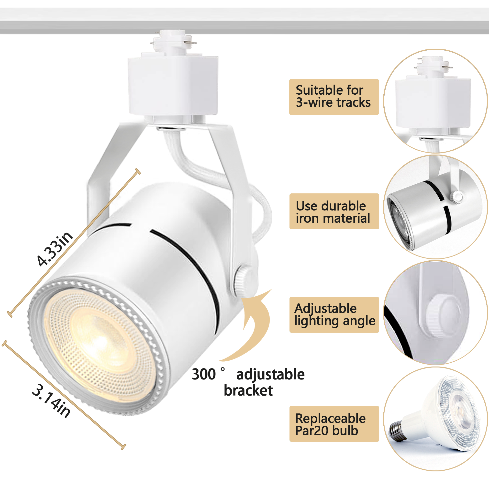 Track Lighting with H Type Rails
