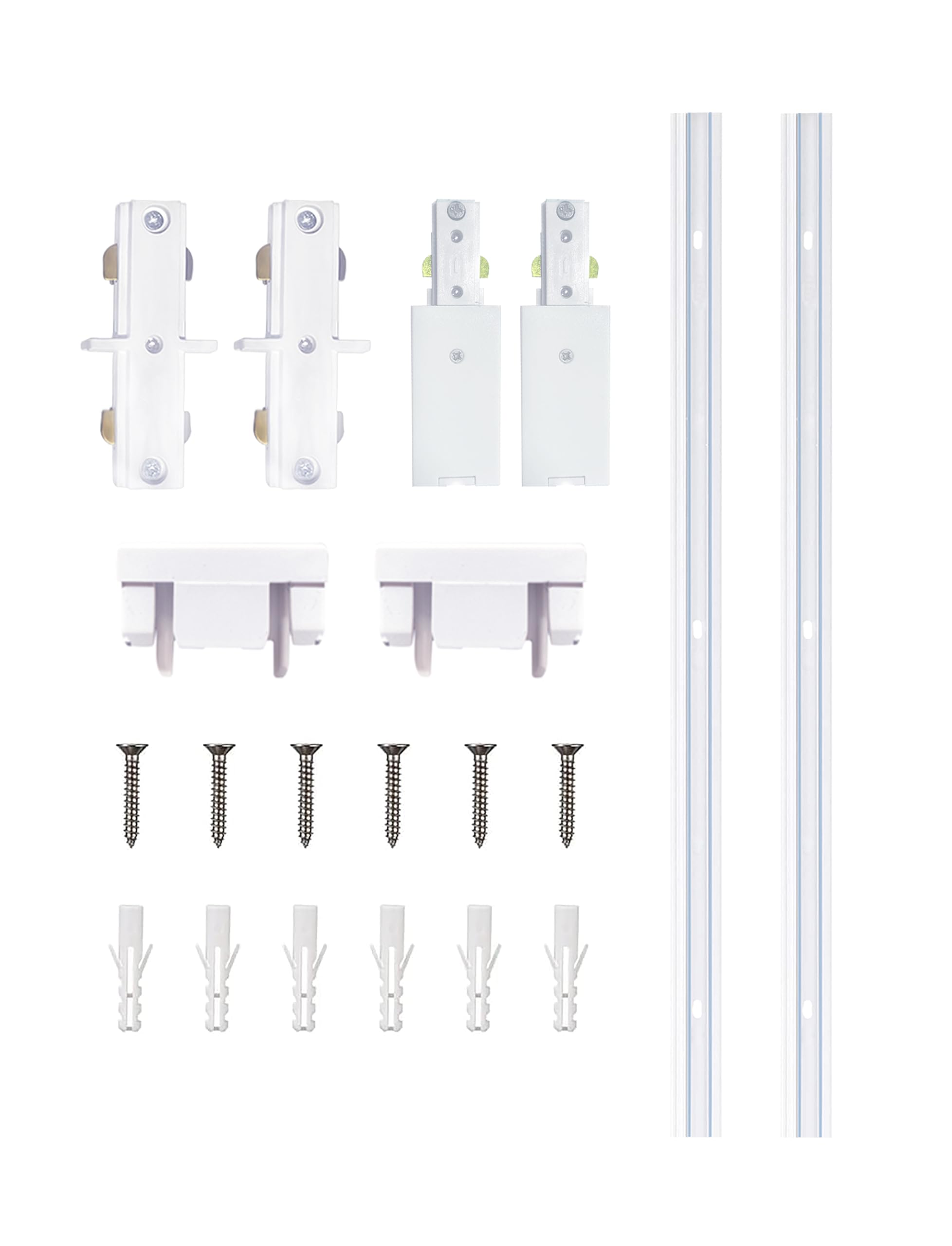 Bravsekai H Type Track Lighting Rails Extended for Large Areas 9.8ft(4.92x2) Track Lighting System Single Circuit 3-Wire-1 H Track Rail Made of Aluminum and Flame Retardant PVC Strength Guarantee
