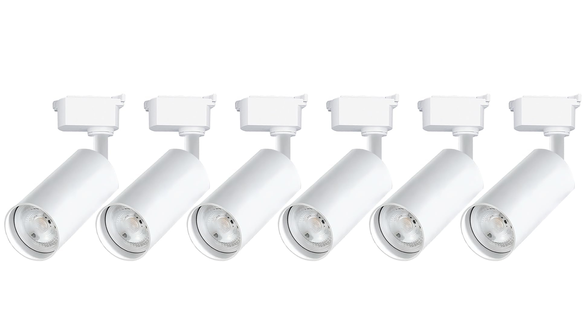 Dimmable H Type Track Lighting Heads, 6PCS Brightened 3000K Warm White 20W 2400lm for Accent Lighting, LED Track Lighting Ceiling Spotlight Fixture