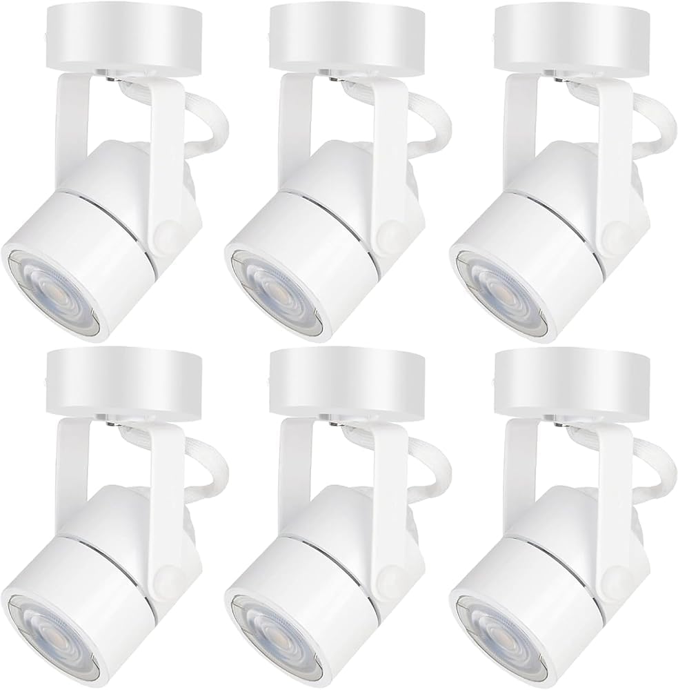 GU10 Ceiling Spotlight, 6 Packs Anti-Glare Ceiling Spotlight Fixtures, Accent Lights for Shops, Supermarkets, Kitchens (White)