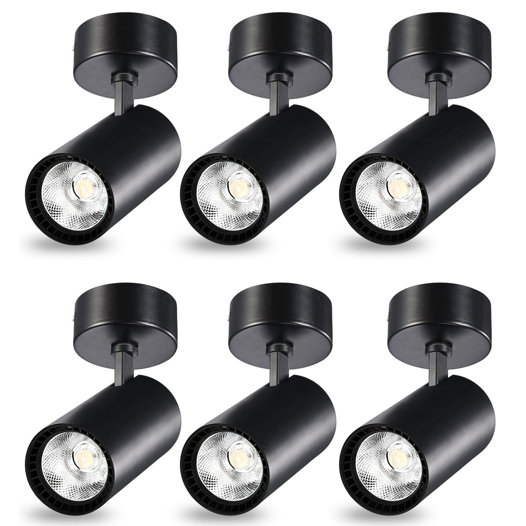 Ceiling Spot Lights, 6 Packs 6000k Cool White Extra Brightness 25W Adjustable 90 Degrees, Anti Glare Ceiling Spotlight Fixture, Flush Mount LED Ceiling Spotlight