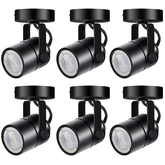 Bravsekai 6000k 6 PCS Gu10 Flush Mount Ceiling Spotlight, Anti-Glare Ceiling Spotlight Fixtures, 5w (Equivalent to 35w) Gu10 Bulb 6000k for Shops, Supermarkets, Kitchens